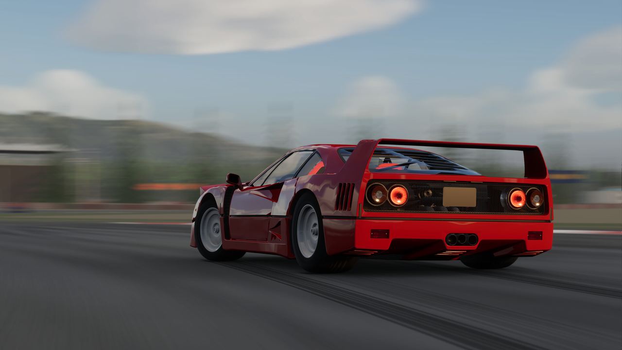 Classic red sports car on the track